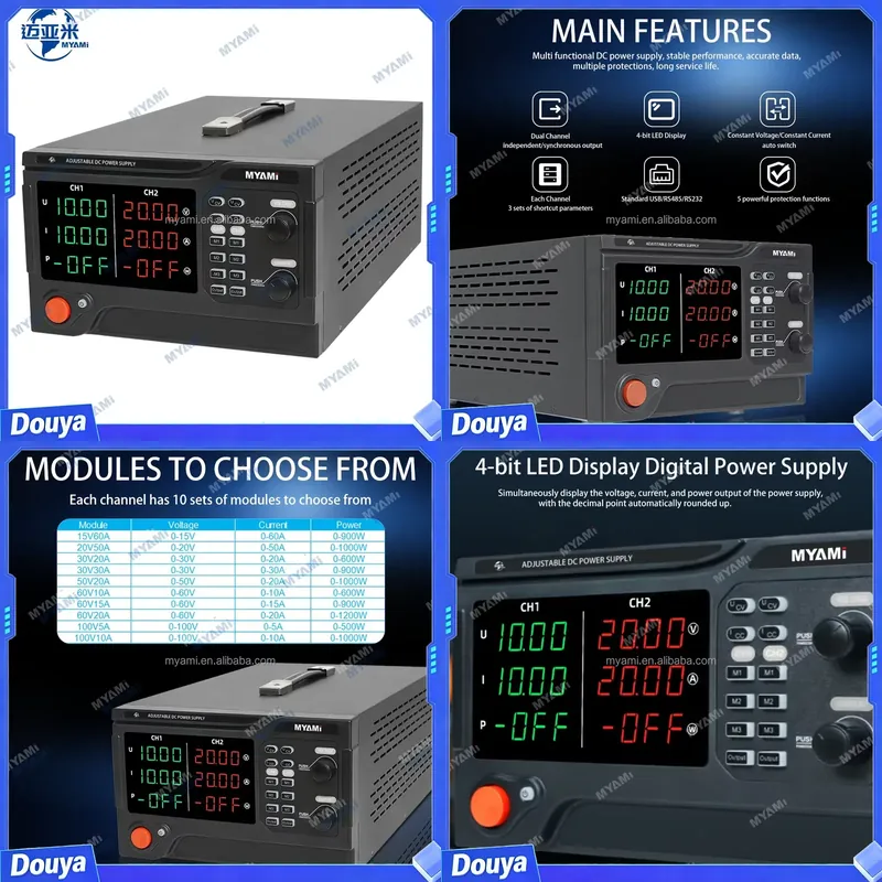 For MYAMi 1200W 60V 20A Dual C - High Power 60V 20A Bench Power Supply 评论和价格